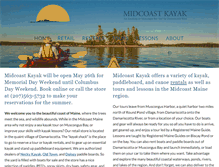 Tablet Screenshot of midcoastkayak.com